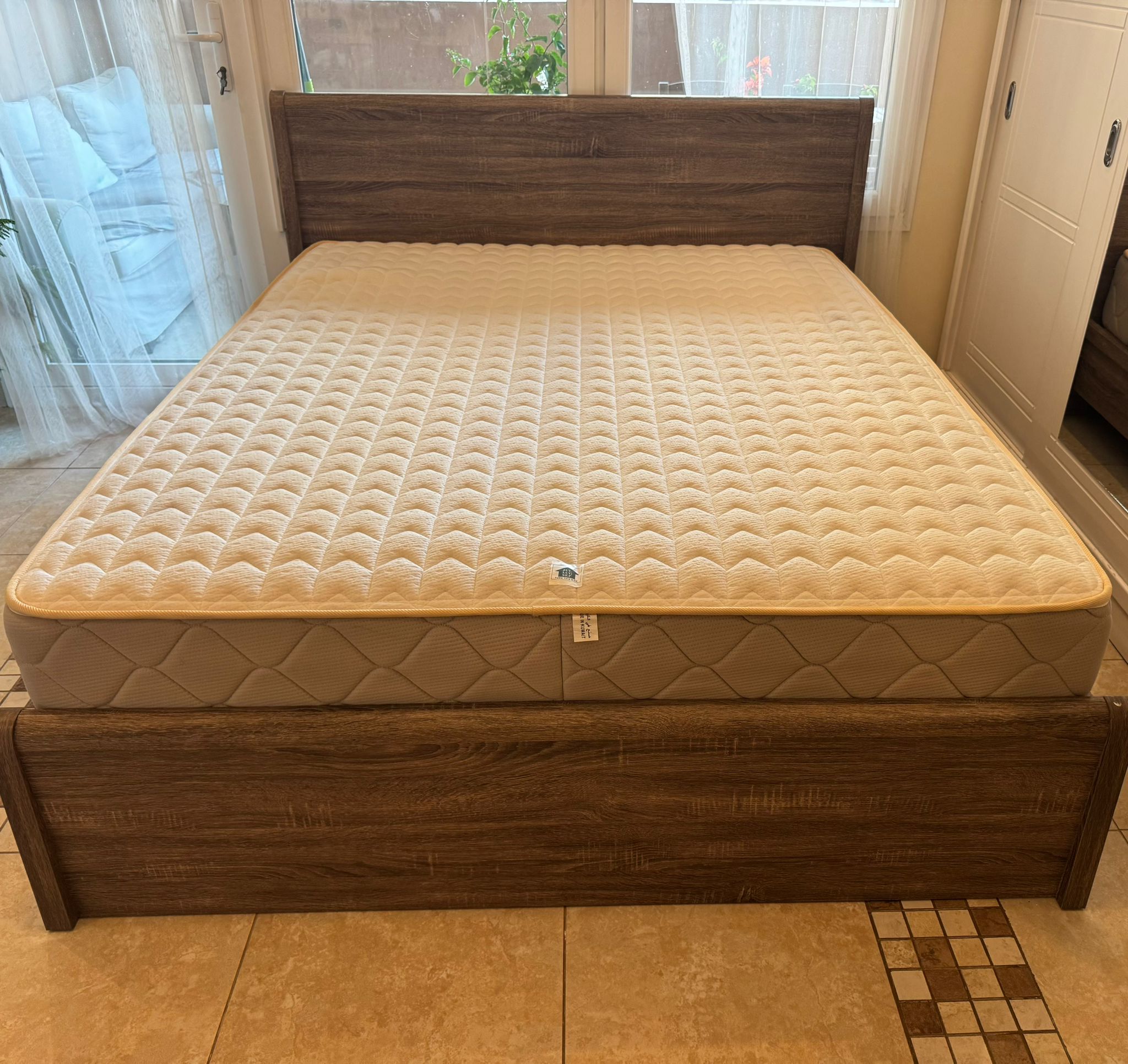 Queen Bed with Mattress - Image 1