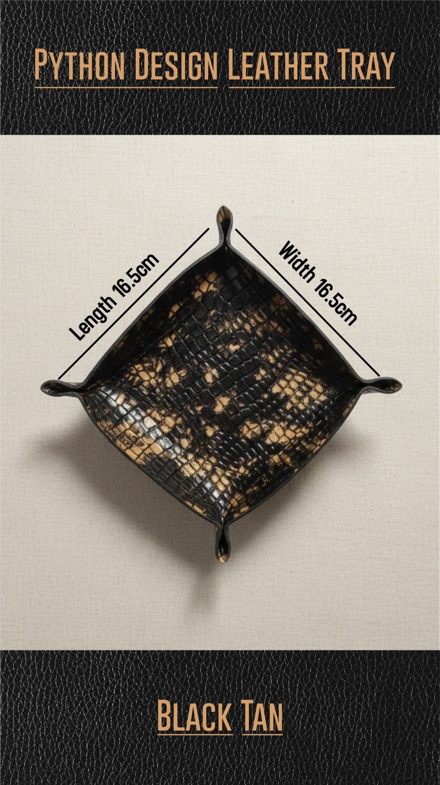 The Majlis Tray - Leather Hand Stitched - Image 4