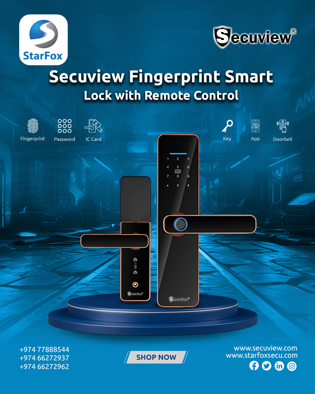 Secuview Fingerprint Smart Lock with Remote Control - Image 1