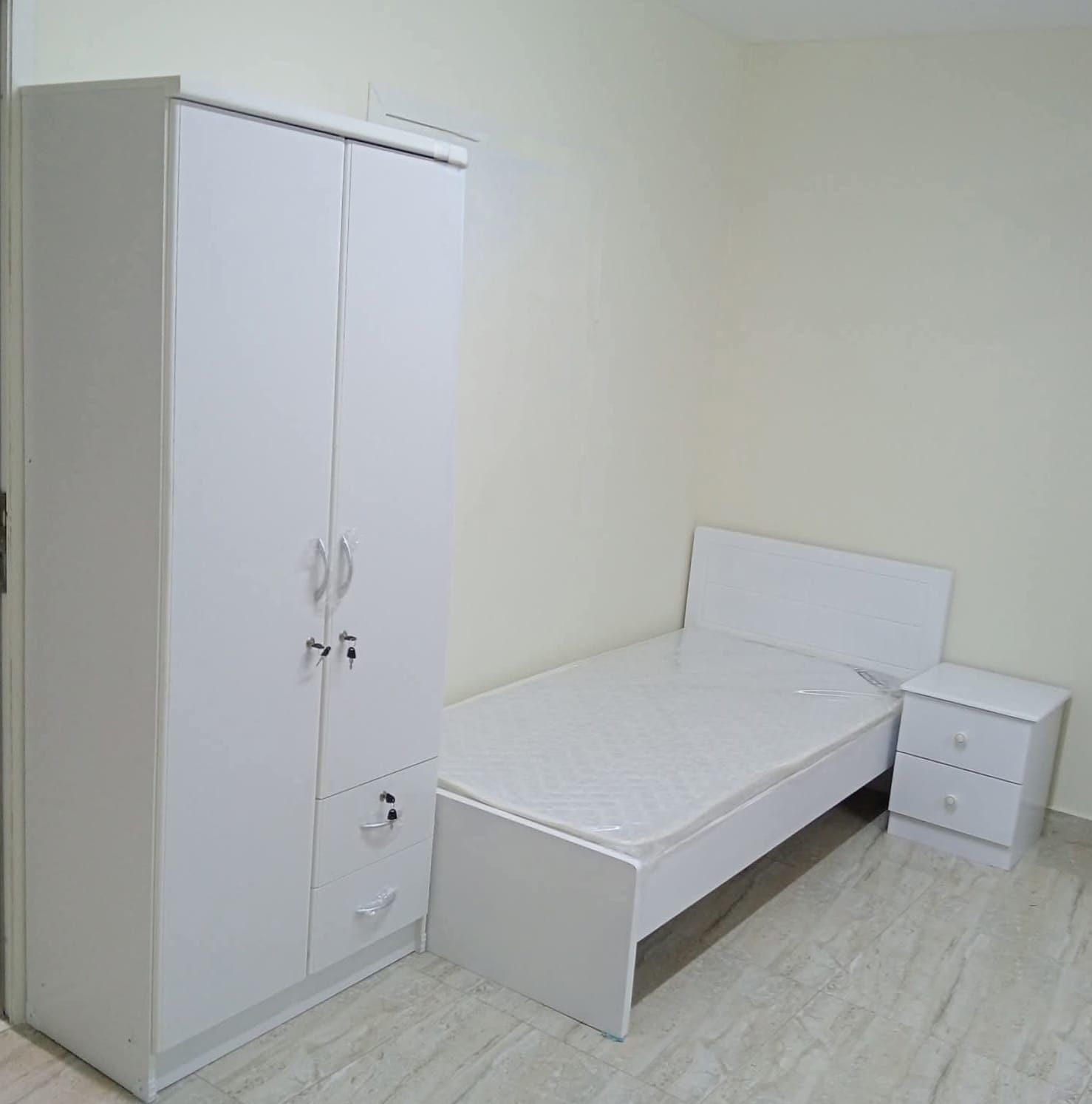 Single bed with mattress and Cupboard selling - Image 2