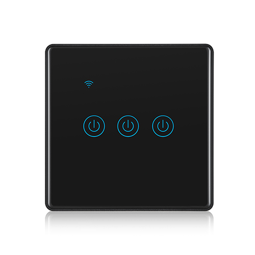 Secuview Three Gang Brushed Panel Smart Switch With Plastic Border - Image 2