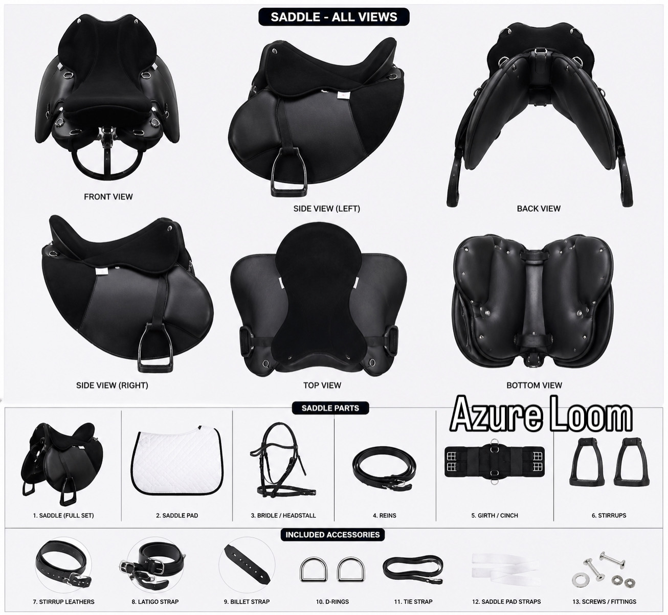 Premium Horse Saddles | American, European & Arabic Styles | Full Sets Available - Image 4