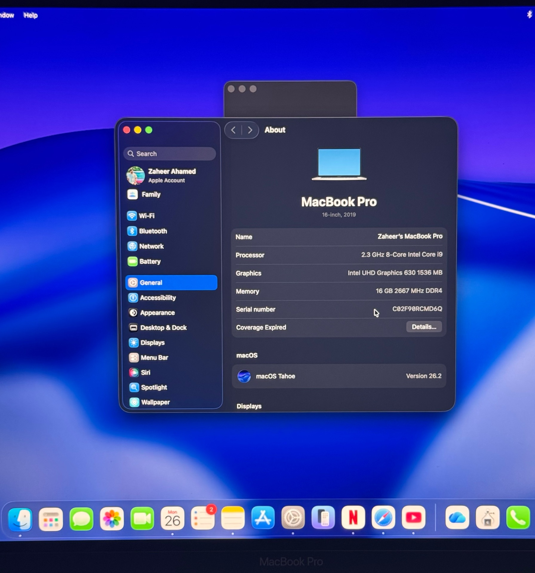 Macbook Pro i9 / 16-Inch  / 1 Tb / 16 Ram - Image 4