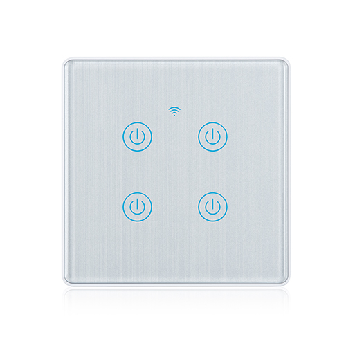 Secuview Four Gang Brushed Panel Smart Switch With Plastic Border - Image 3