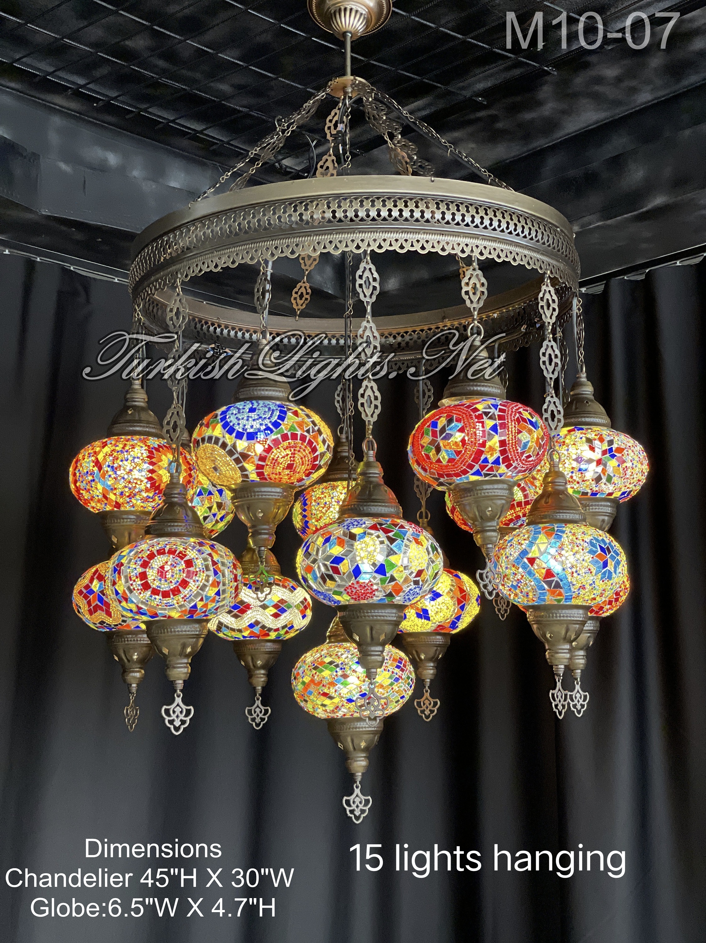 Turkish hanging Chandler 15 bulb - Image 1