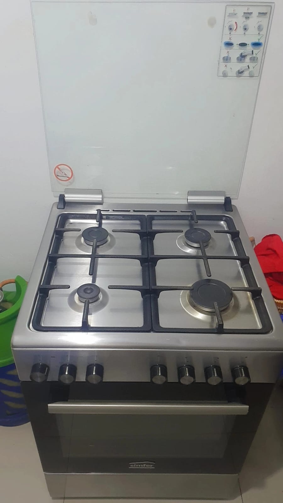 4 burner stove with gas cylinder full set - Image 4