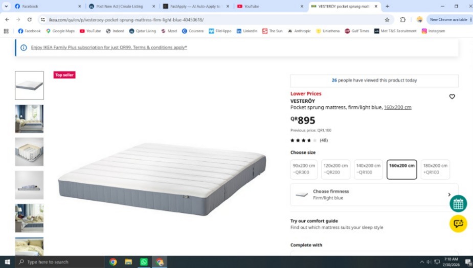Ikea Bed with Ikea Mattress - Image 3
