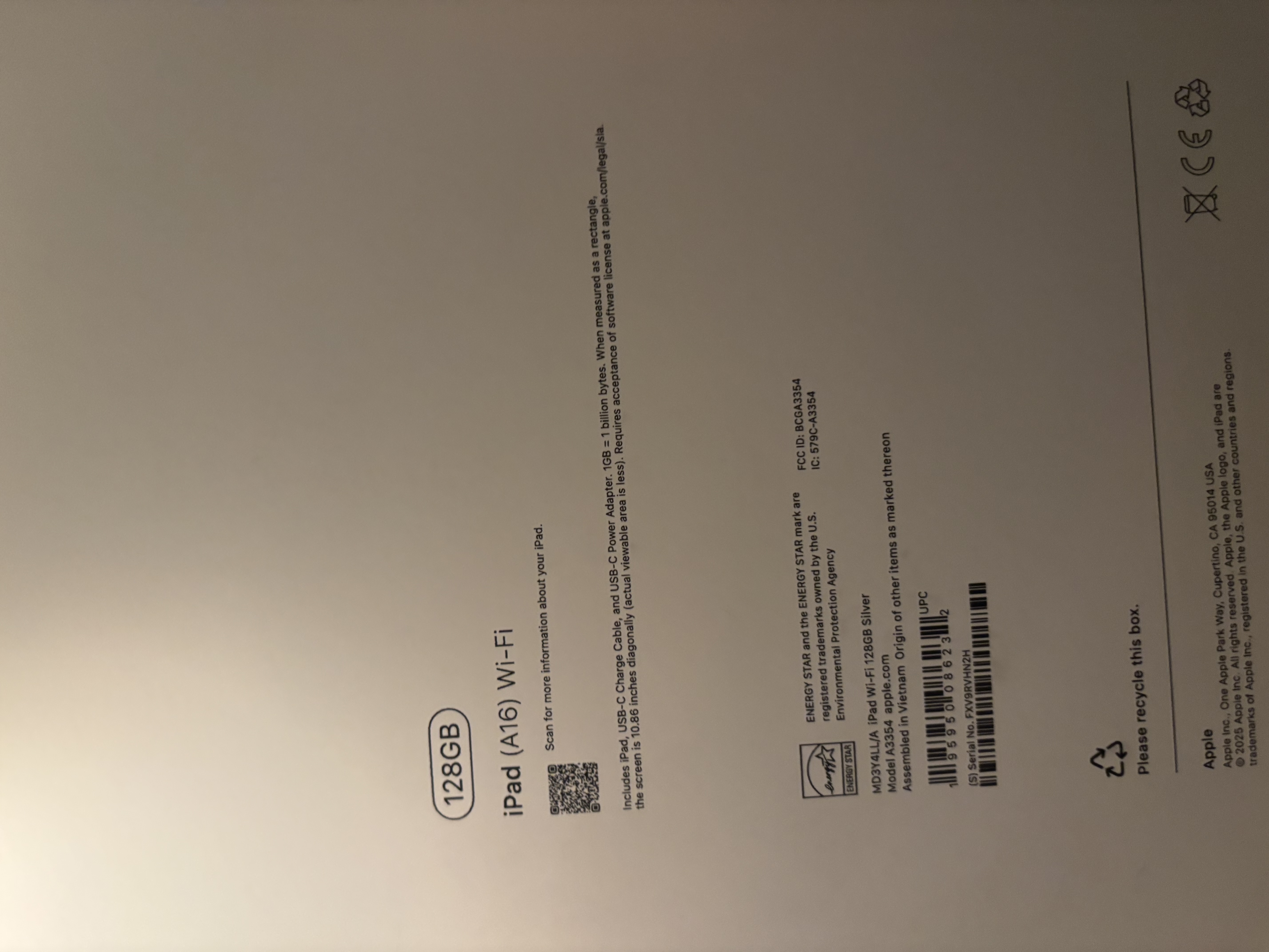 iPad A16 - 11th Gen - 128 GB - Silver - New - Image 4