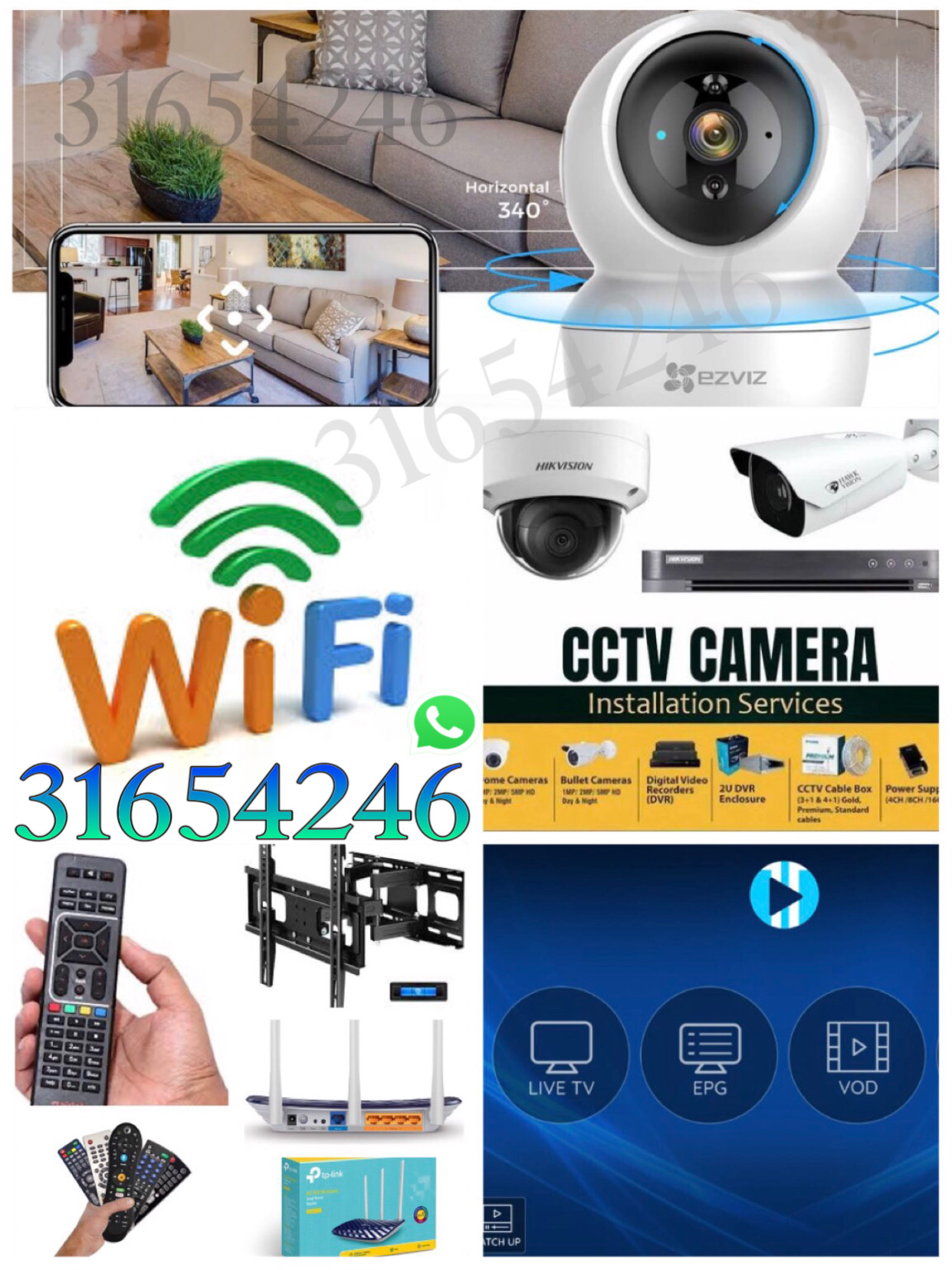 satellite, Iptv installation services, CCTV Camra, WiFi, Airtel. - Image 2