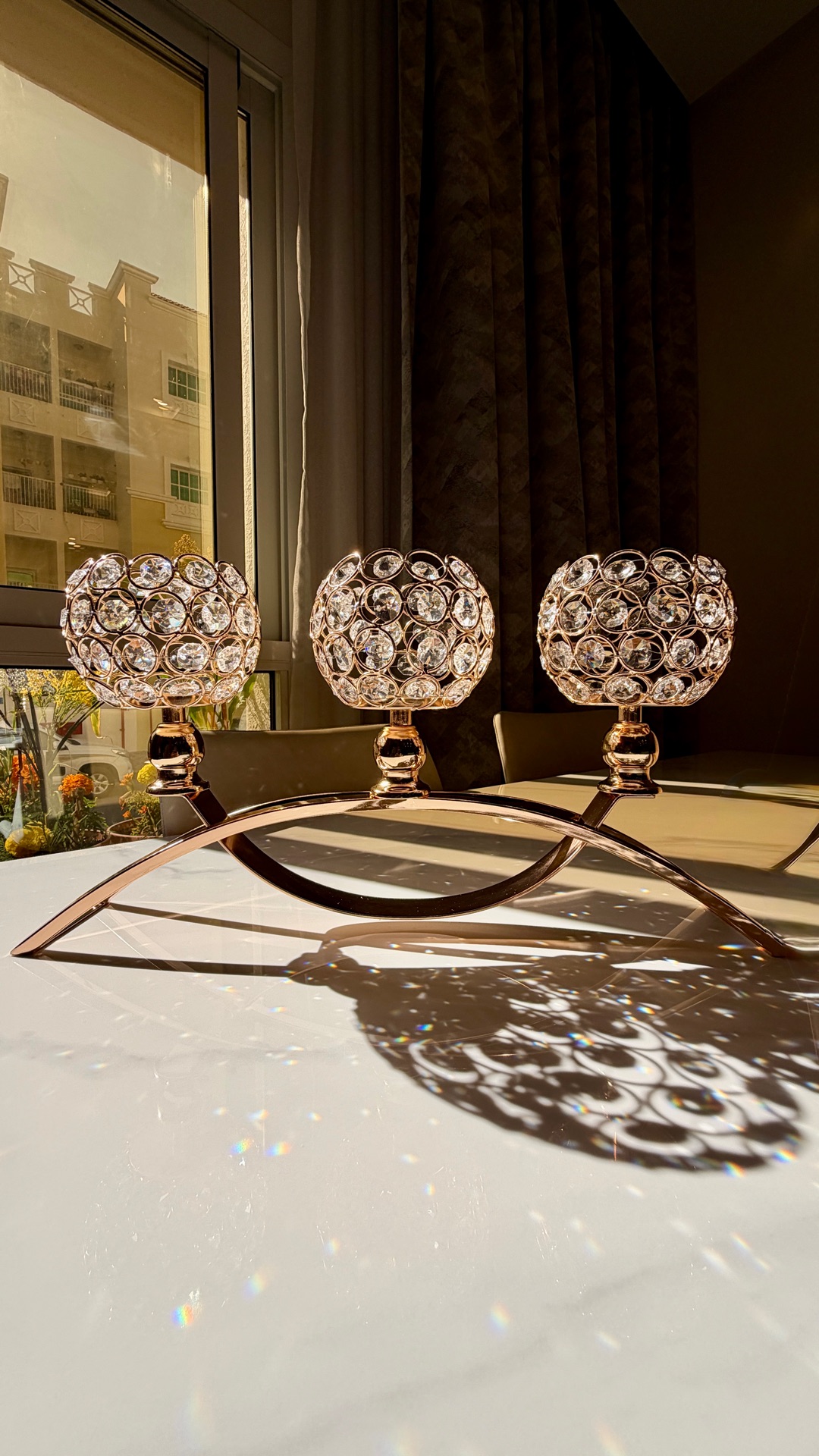 Stunning Crystal Candle Holder, Decor piece for Center table - Image 4