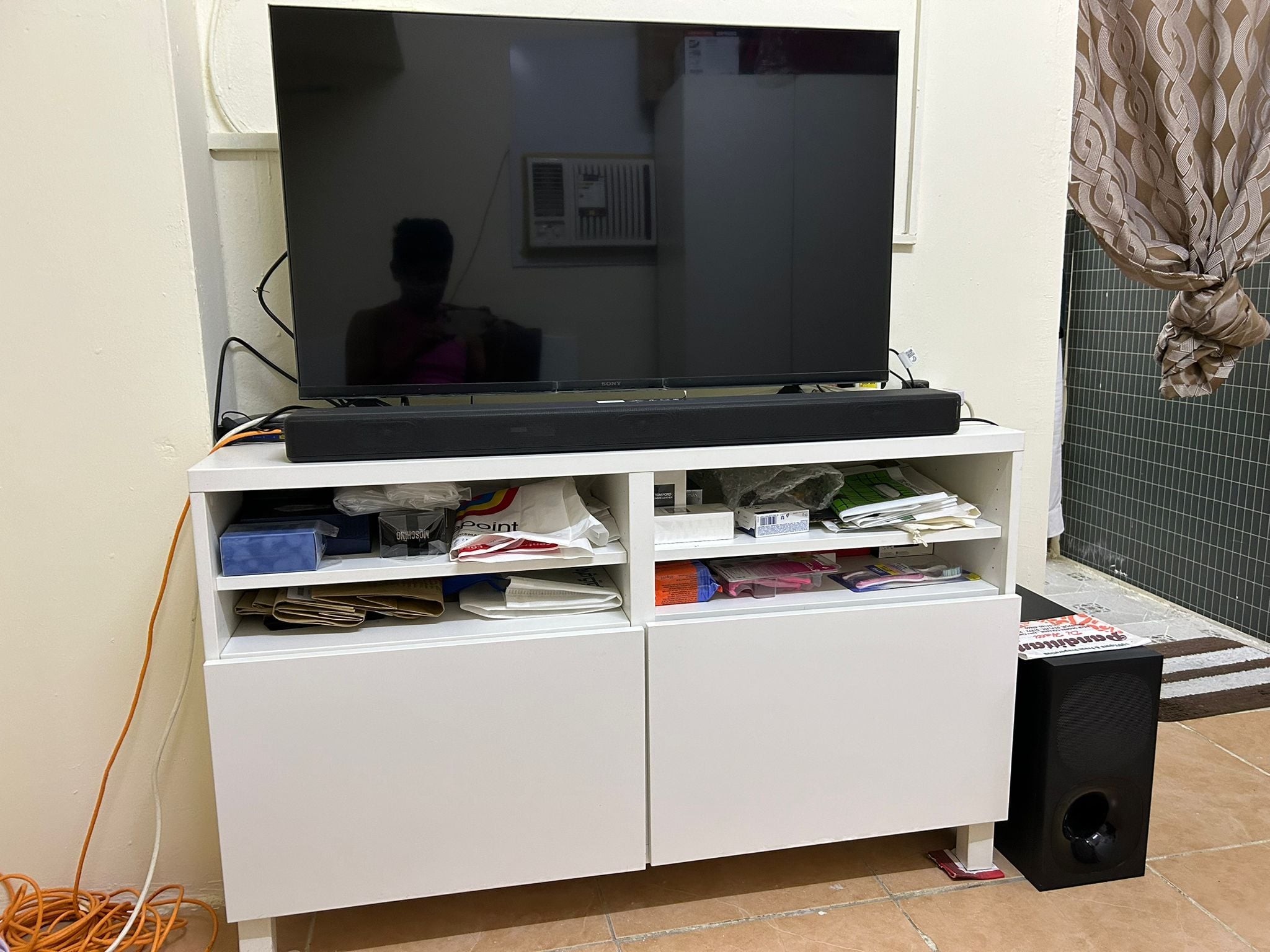 Ikea TV table White for sale - Image 1