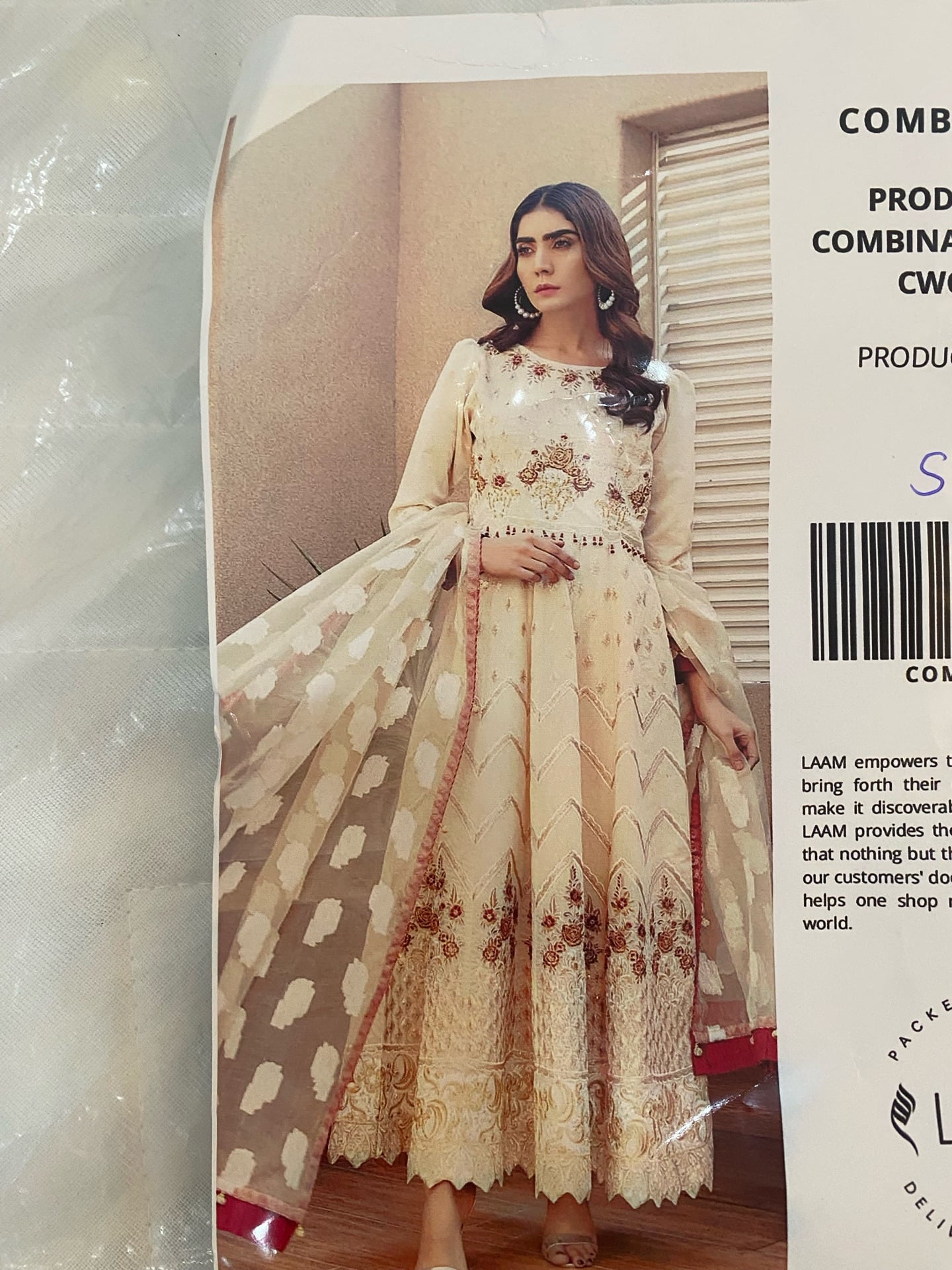 3 pcs Stitched lawan, silk suit Pakistani brand  - Image 10