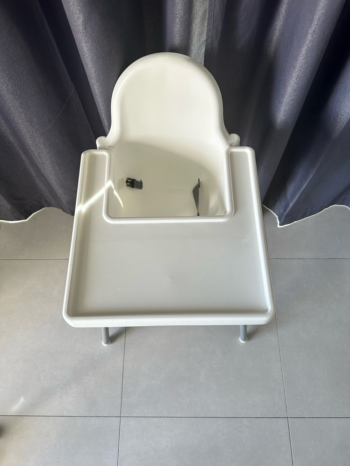 IKEA baby high chair with tray ,white colour  - Image 5