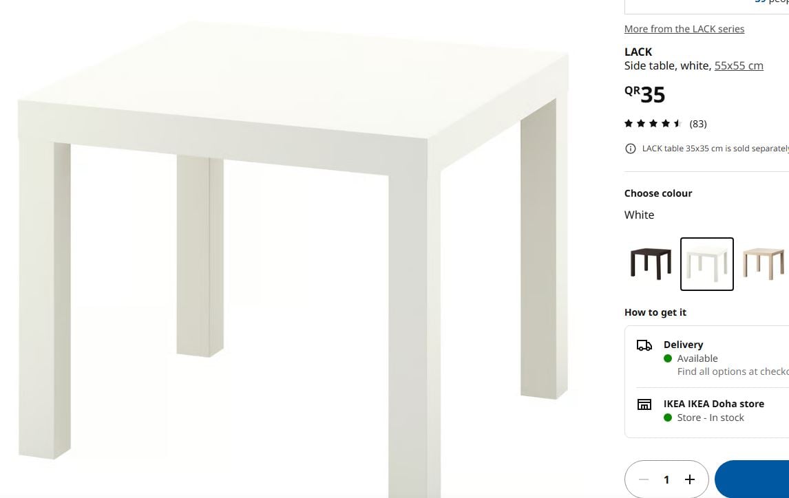 used IKEA LACK Side Table for sale - Image 2