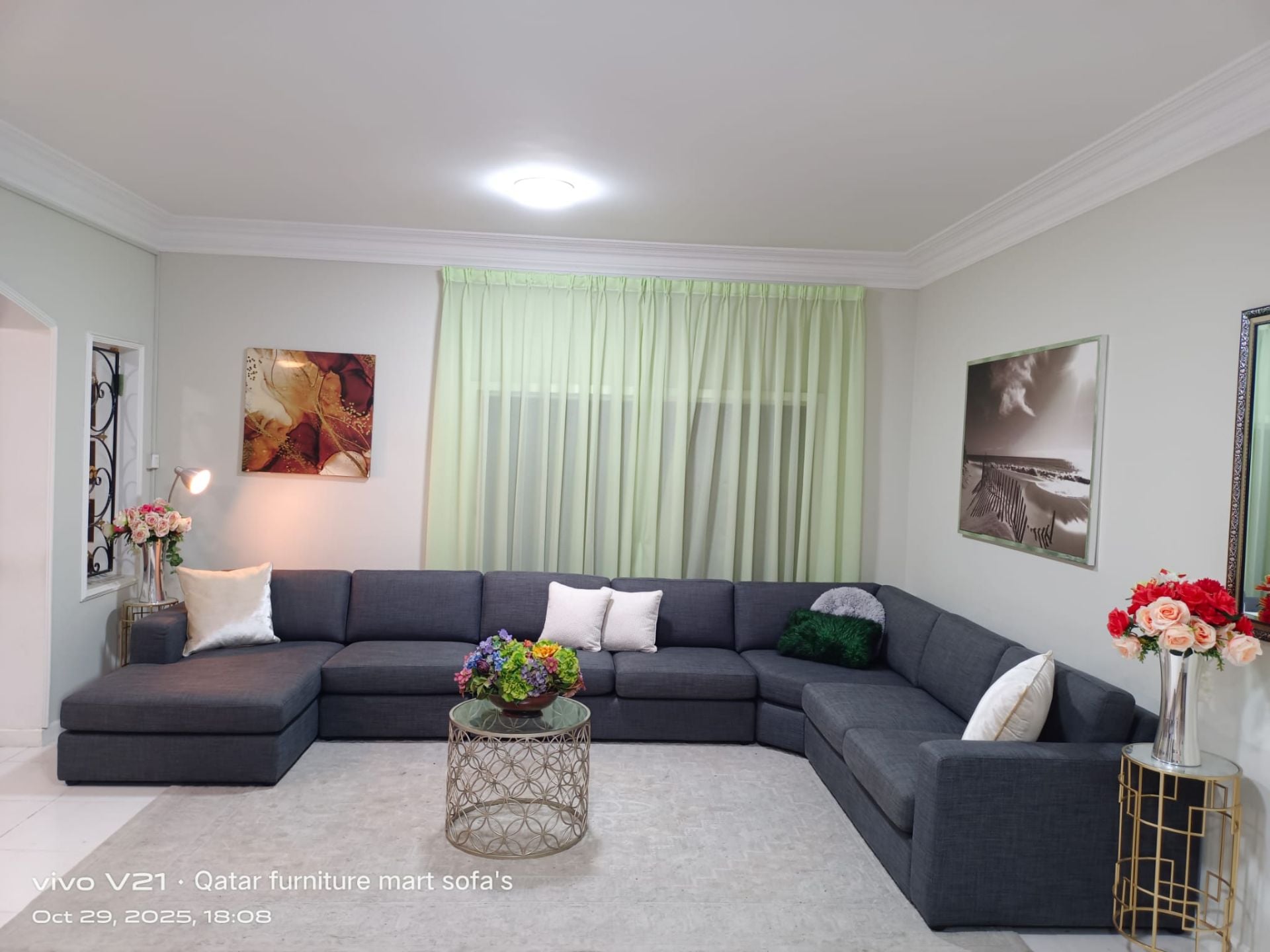 Home centre L,Ship, corner sofa , lik new very, comfortable sofa, - Image 1