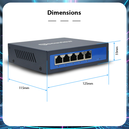 Secuview 4× PoE + 1 Uplink Gigabit Switch - Image 6