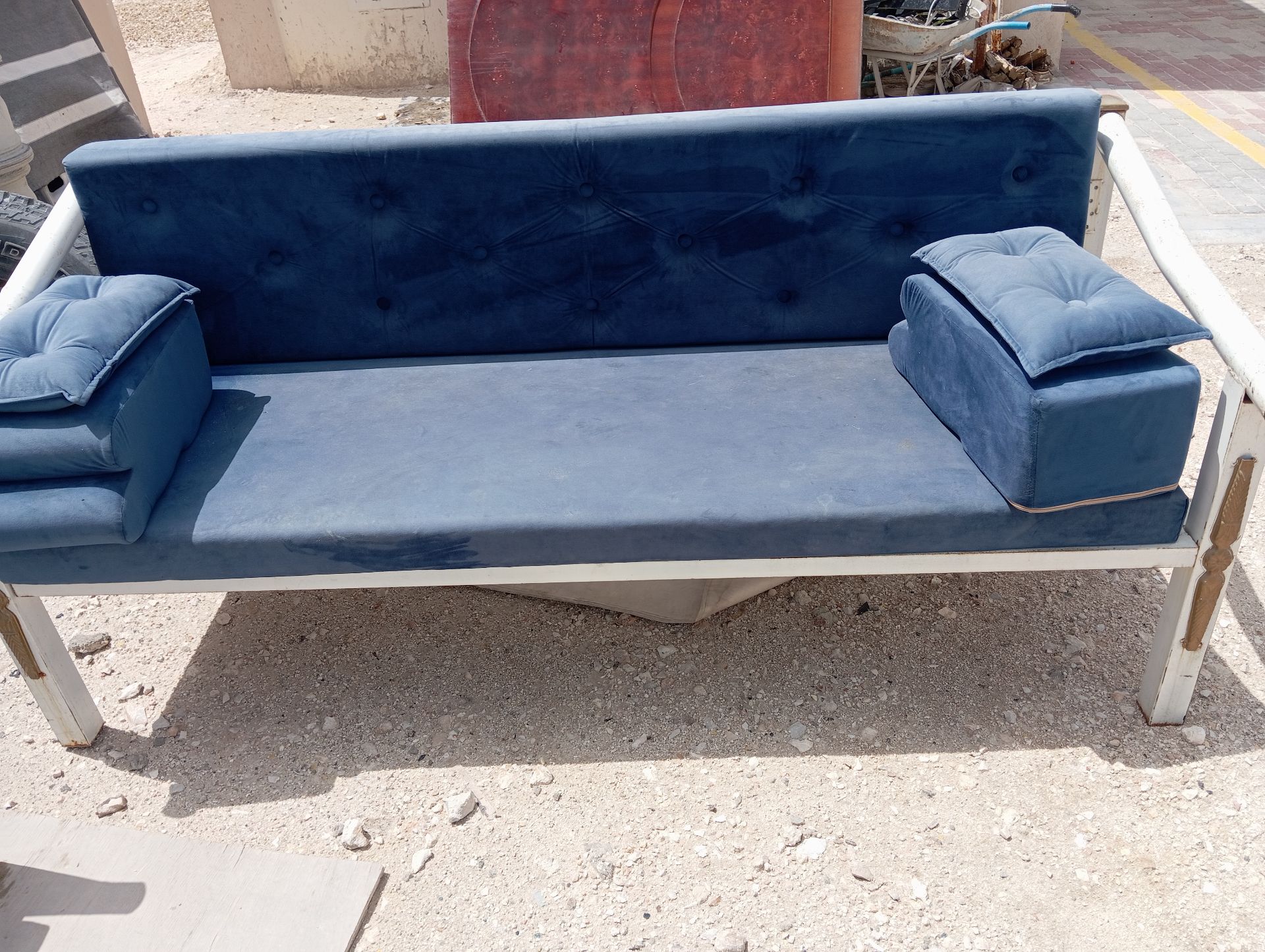 Budget Friendly Blue Sofa with Strong Iron Frame - Quick Sale - Image 3