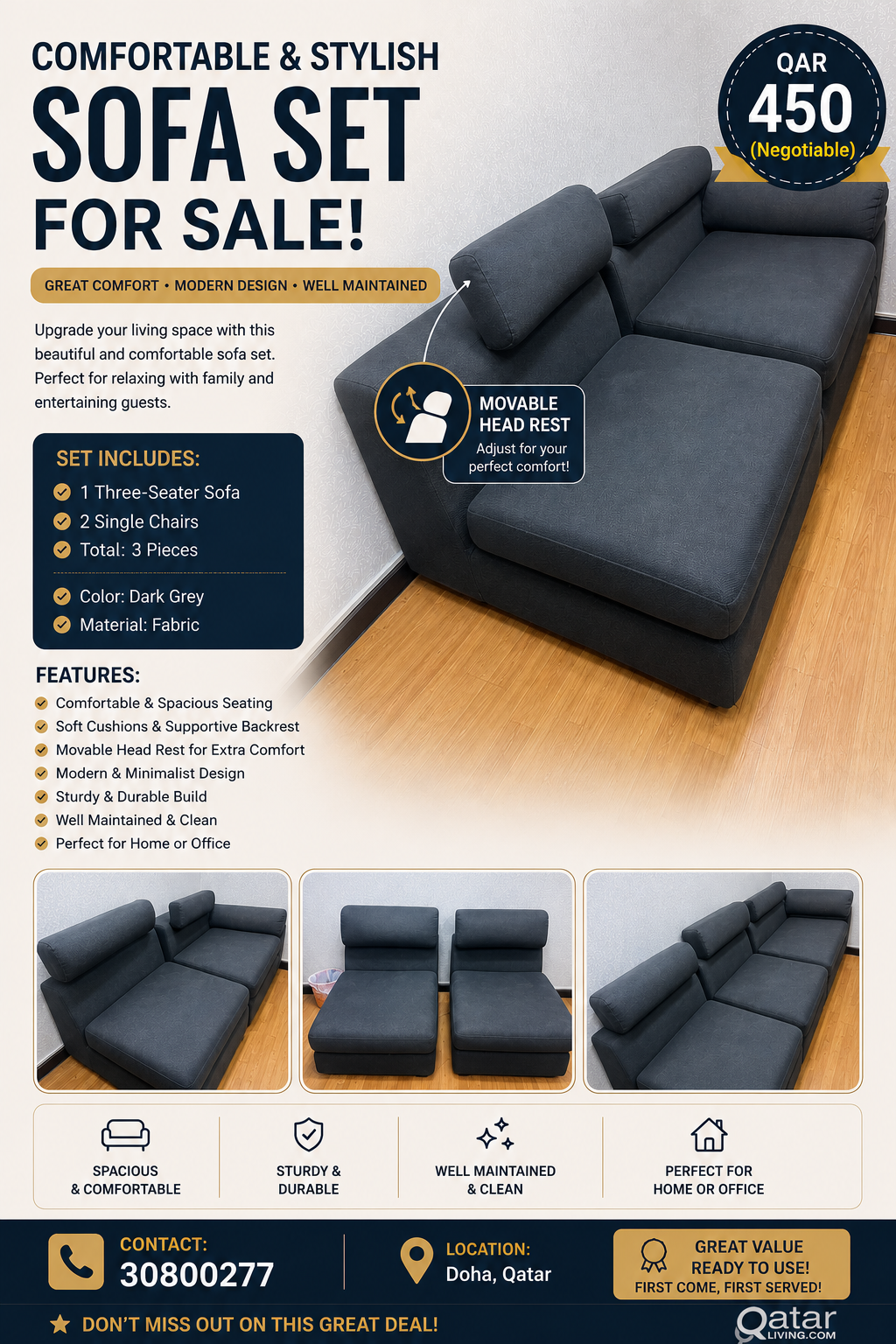 Modern Sofa for Sale  - Image 3