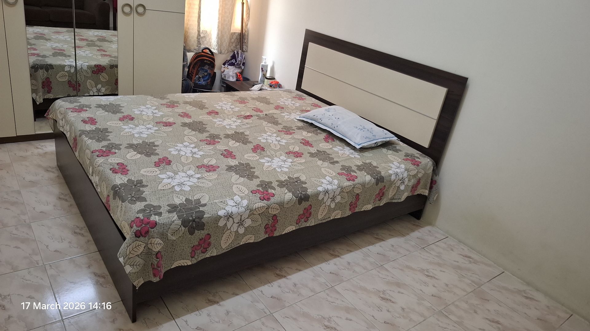Bed + mattress + side tables + Almeera 02 door + Dressing table - Image 1