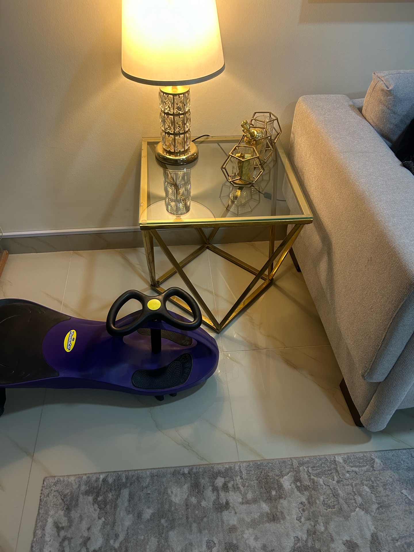 Nabco golden center table , two side tables , and a lounge stand  - Image 2