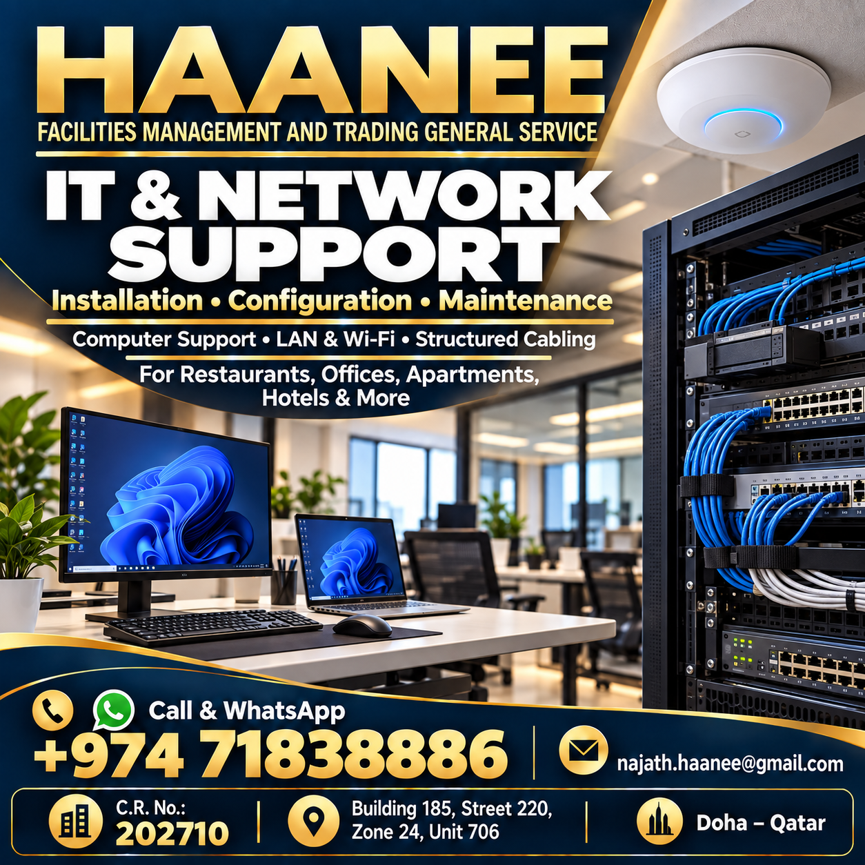 CCTV | Internet | Networking | Wi-Fi | Music Systems | IT & ELV Sol... - Tech Services