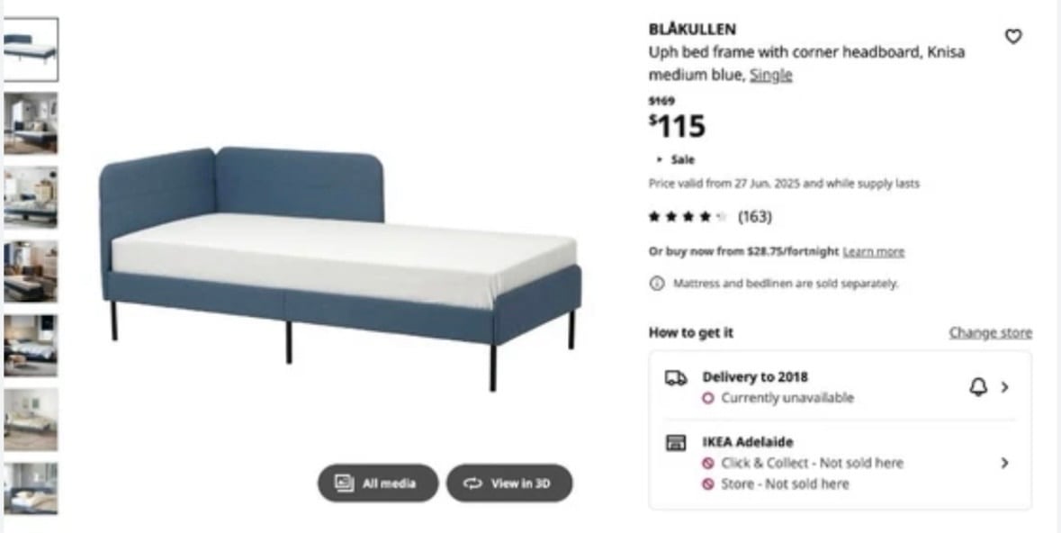 IKEA BLÅKULLEN Single Bed Frame – Knisa Blue 🛏️ - Image 4