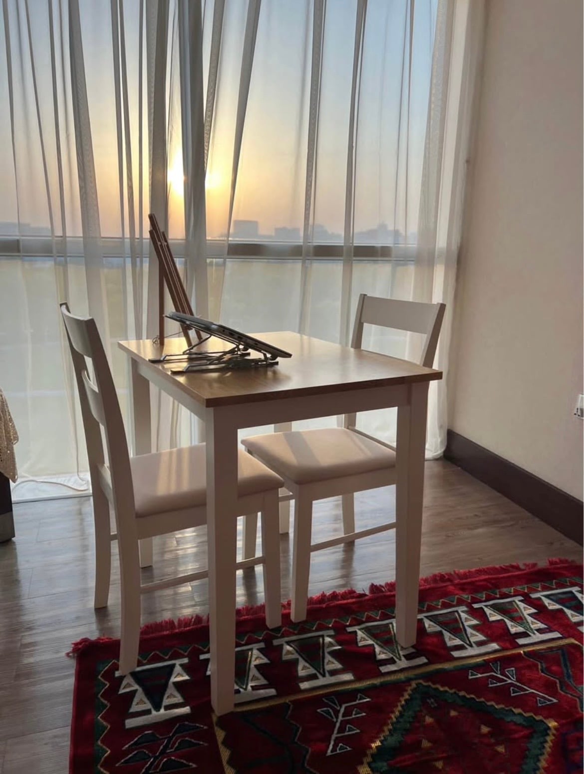 Compact Bistro Table Set for 2 - Perfect for Work & Dining - Image 1