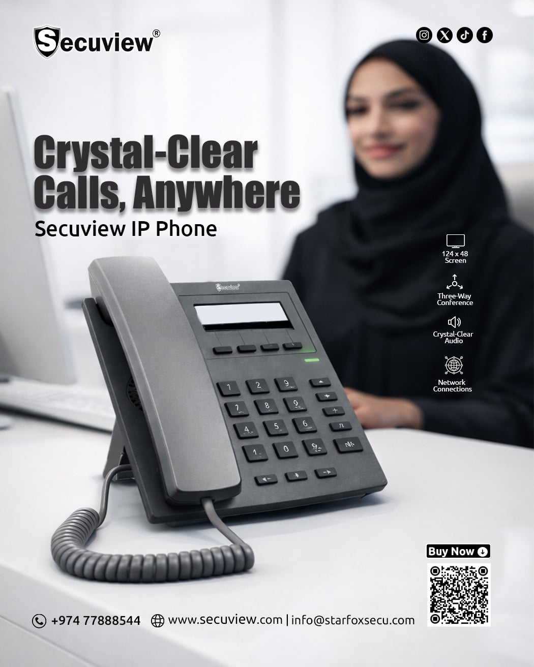 Secuview lP Telephone with Crystal-Clear Voice Quality. - Image 1