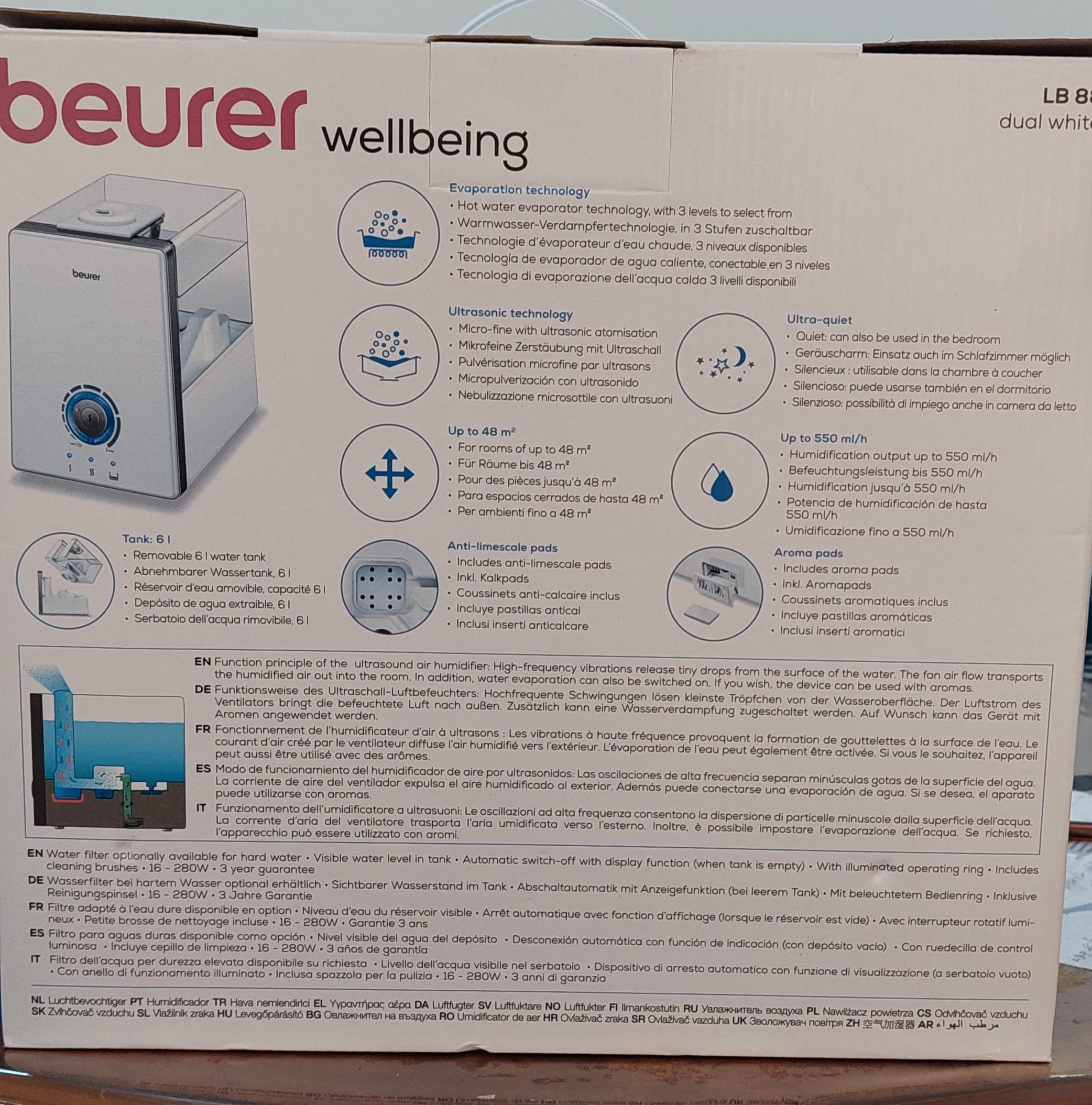Beurer Air humidifier for sale - Image 4