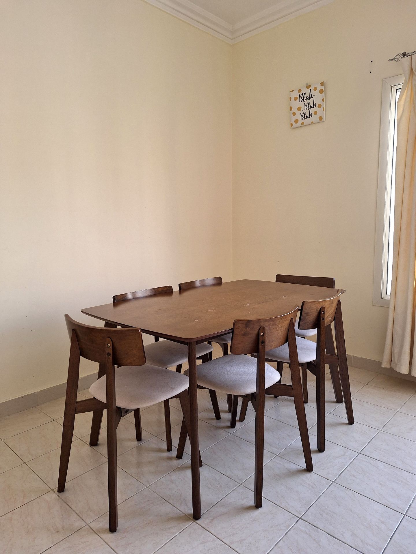 Wooden Dining Table with 6 Chairs - Image 4