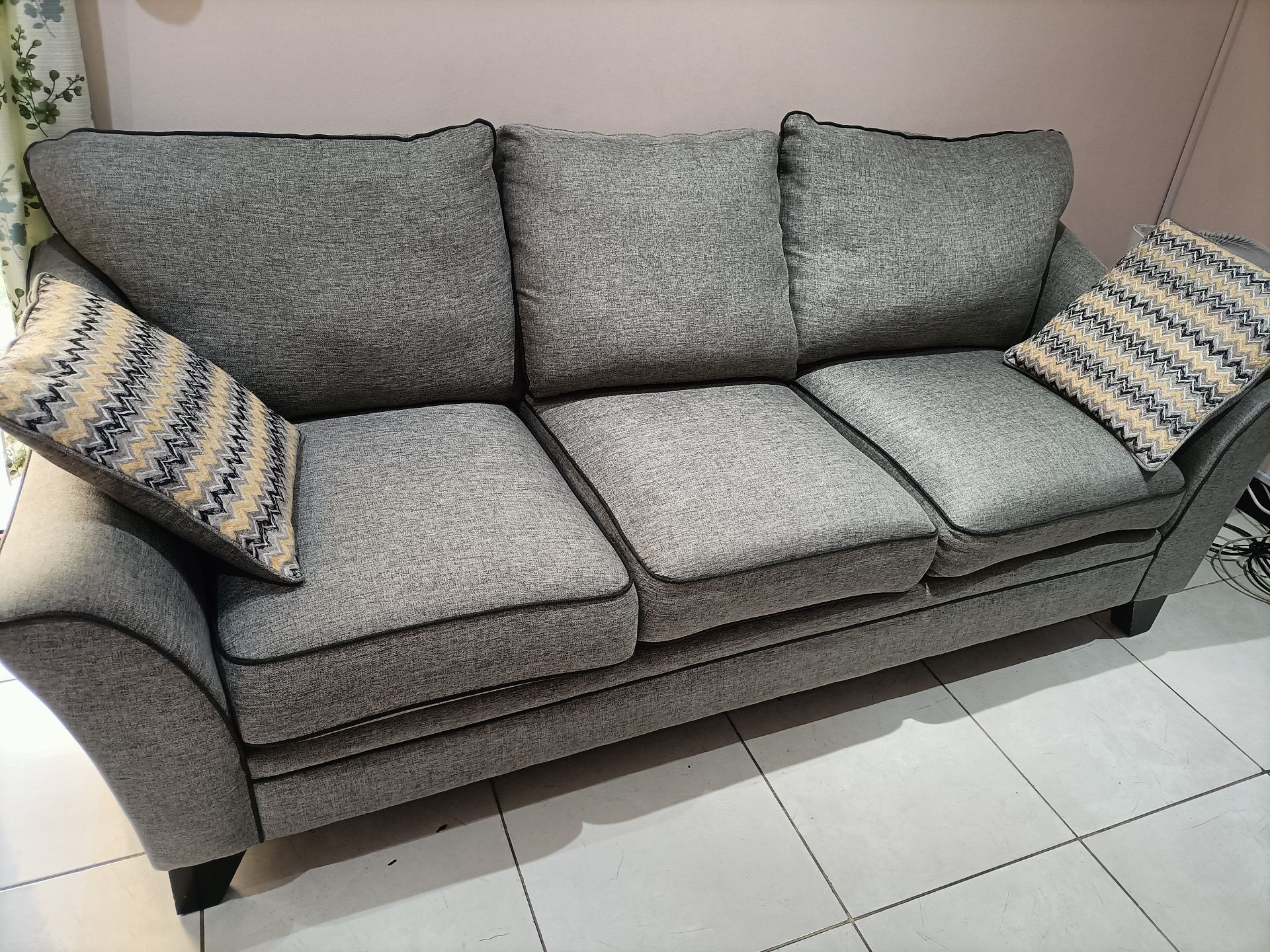 Pan Emirates 3 seater sofa set with 2 side pillows  - Image 6