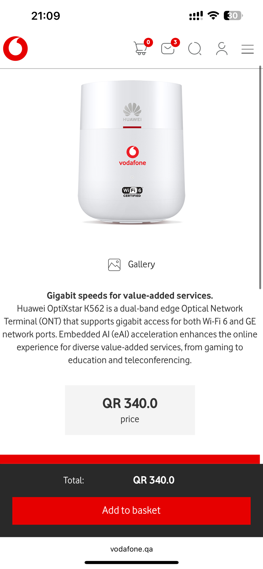 Vodafone Huawei OptiXstar K562 - Image 3