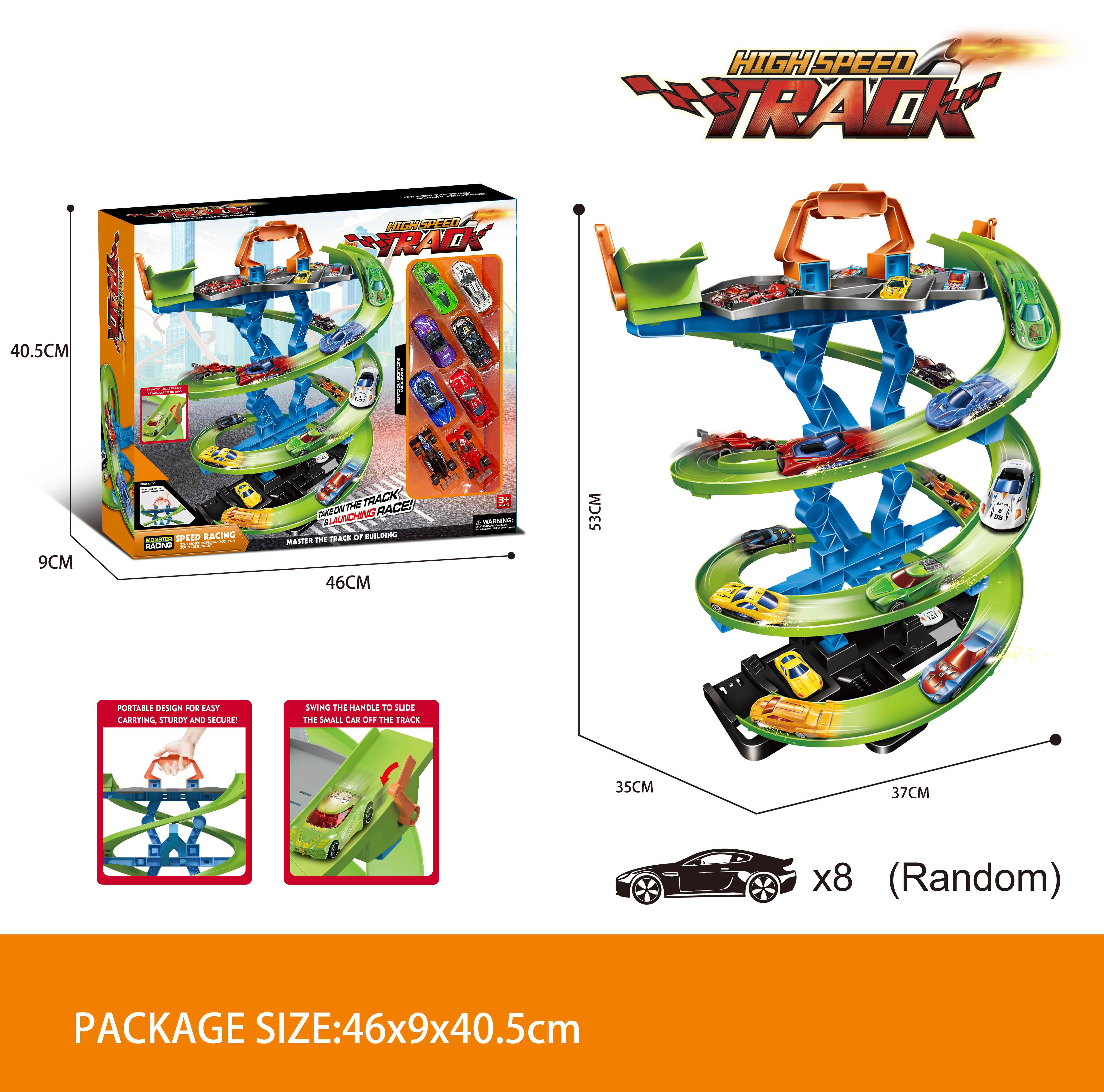 High Speed Spiral Track Car Set - Image 1