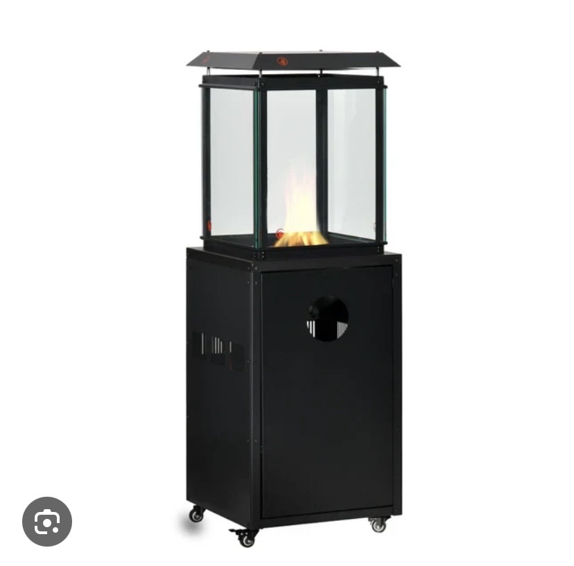 Premium Outdoor Glass Patio Heater – Modern Pyramid Flame Design  - Image 3