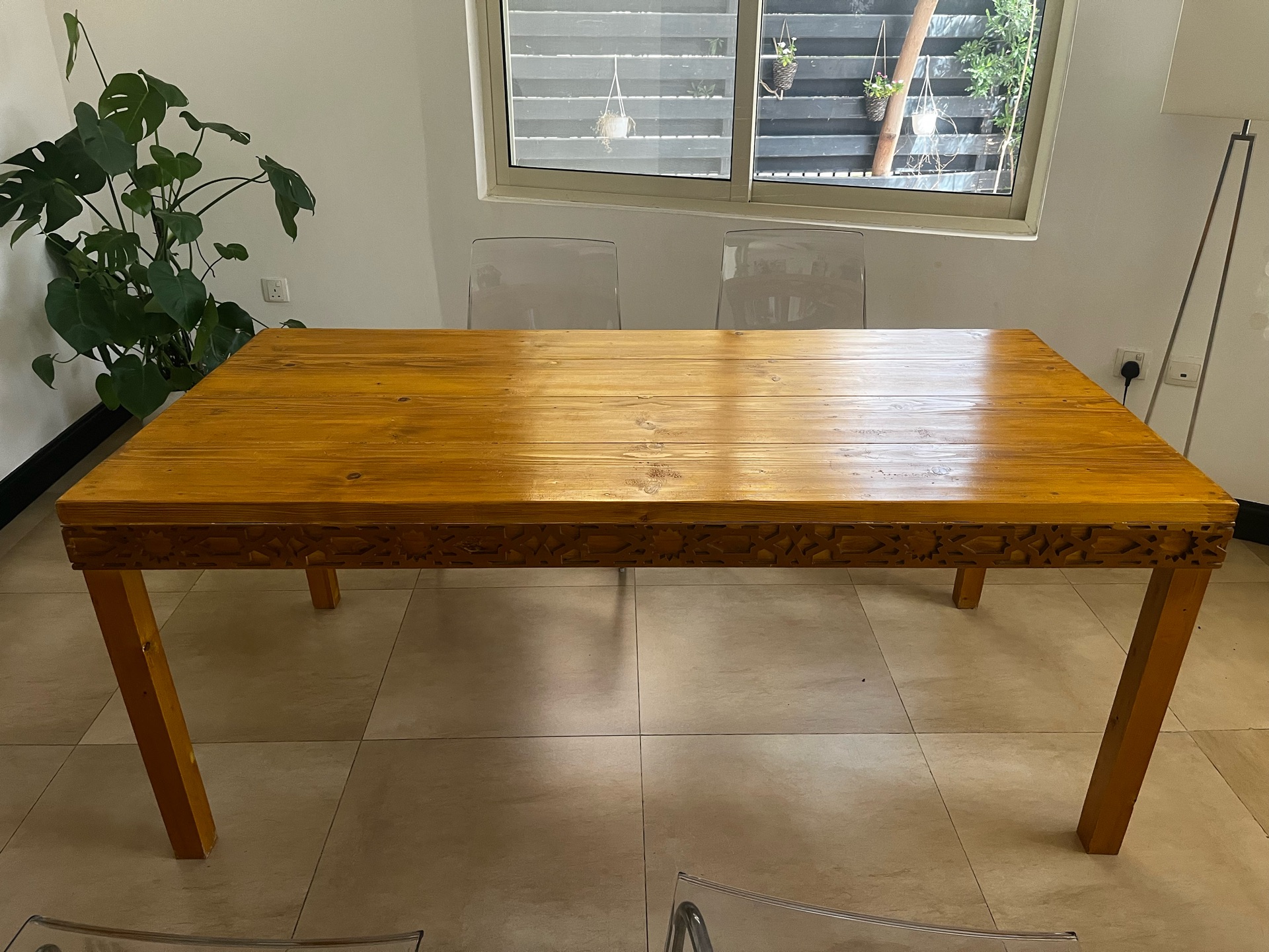 Custom-made wooden living room table. - Image 3