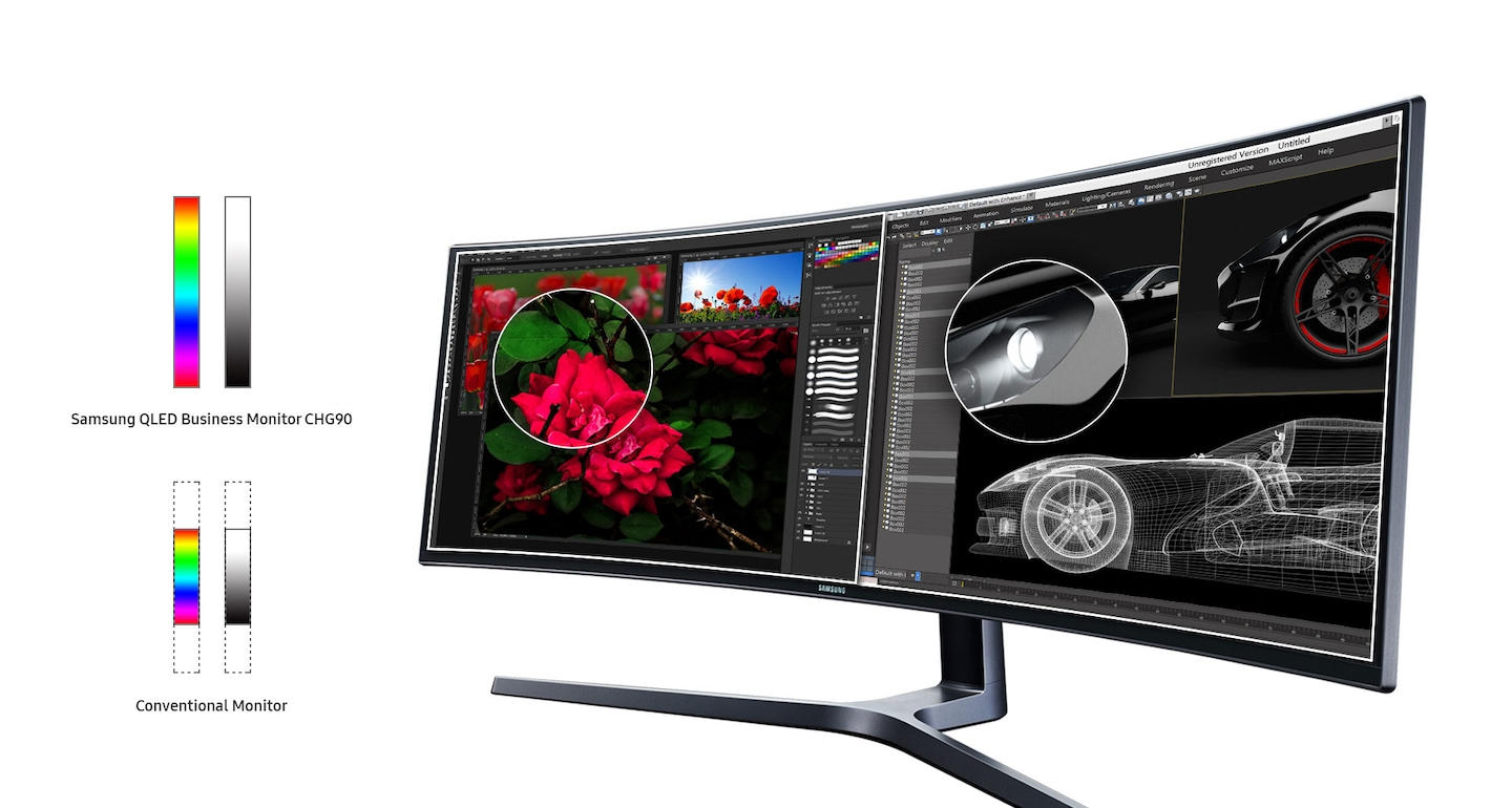 49-inch ultrawide QLED curved 144HZ monitor Samsung C49HG90DMN - Image 3