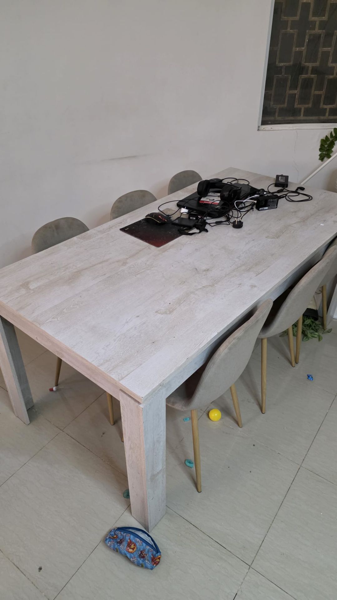 Sofa with 6 chairs for sale - Image 1