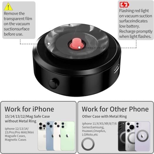 Smart Vacuum Suction Phone Holder (Model X8/X8Q) - Brand New - Image 7