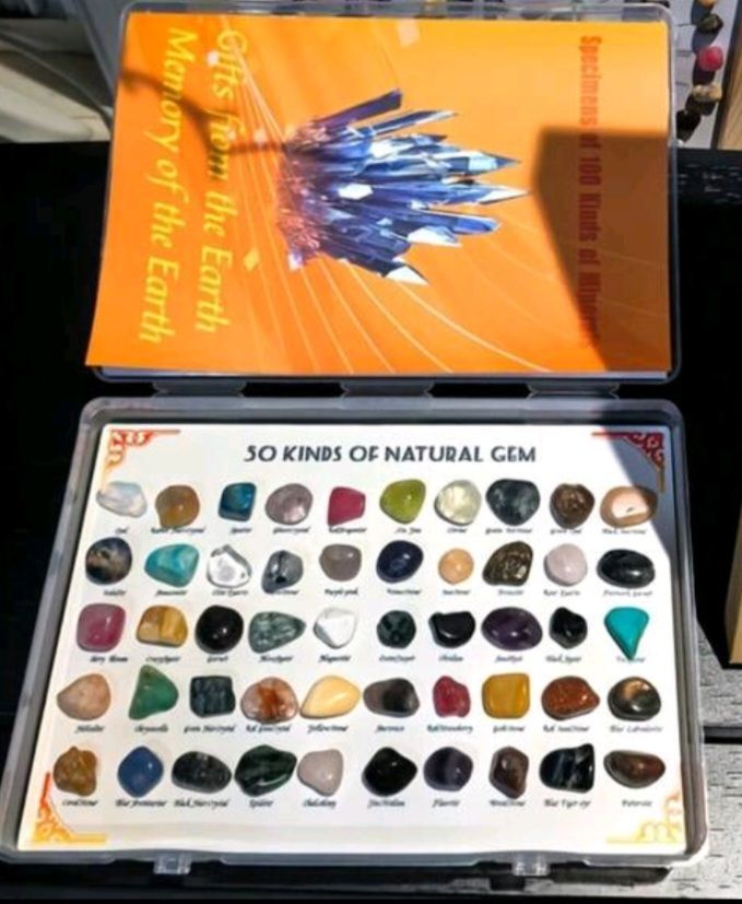 50 Natural Gem Set + Booklet - Image 1