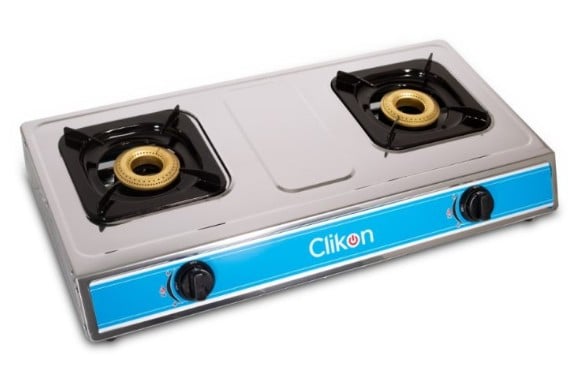 Clickon 2 Burner Stainless Steel Gas Stove - Image 1