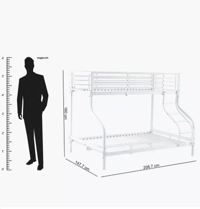 Twin Bunk Bed with mattress for family. - Image 3