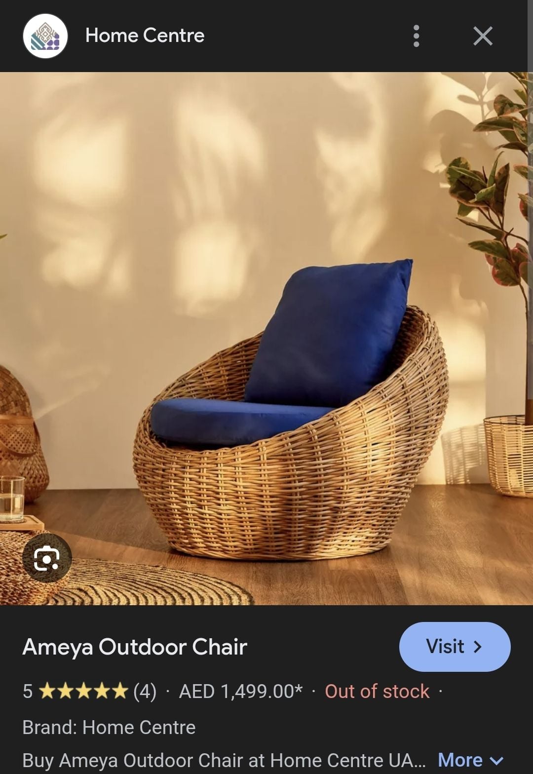 Ameya Outdoor Garden Chairs 5x Garden Furniture - Image 3