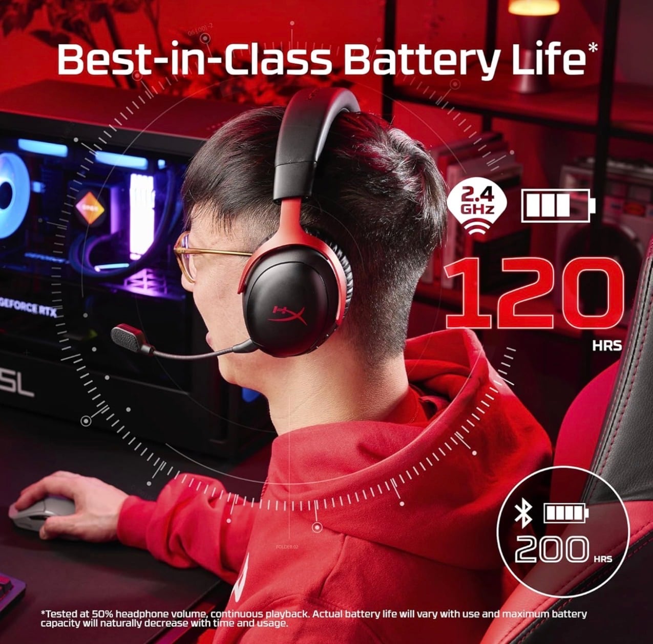 Hyper x cloud 3 wireless. 1 day used. Like new! - Image 4