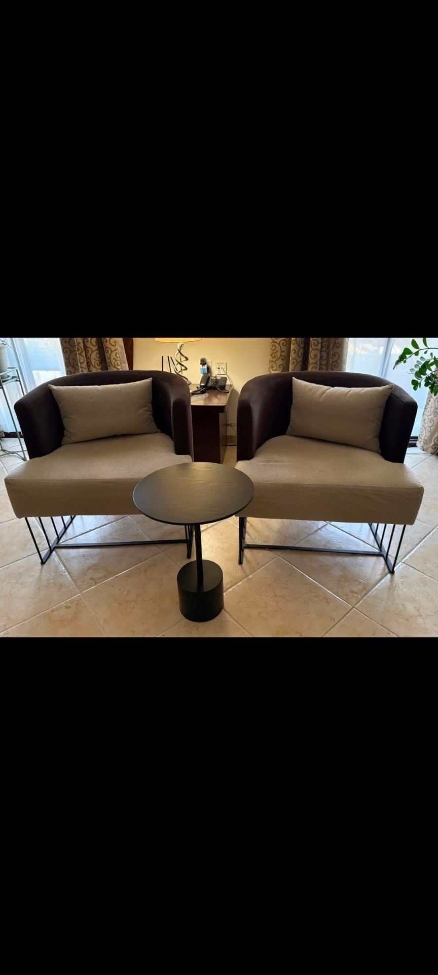 a pair of coffee chair - Image 4