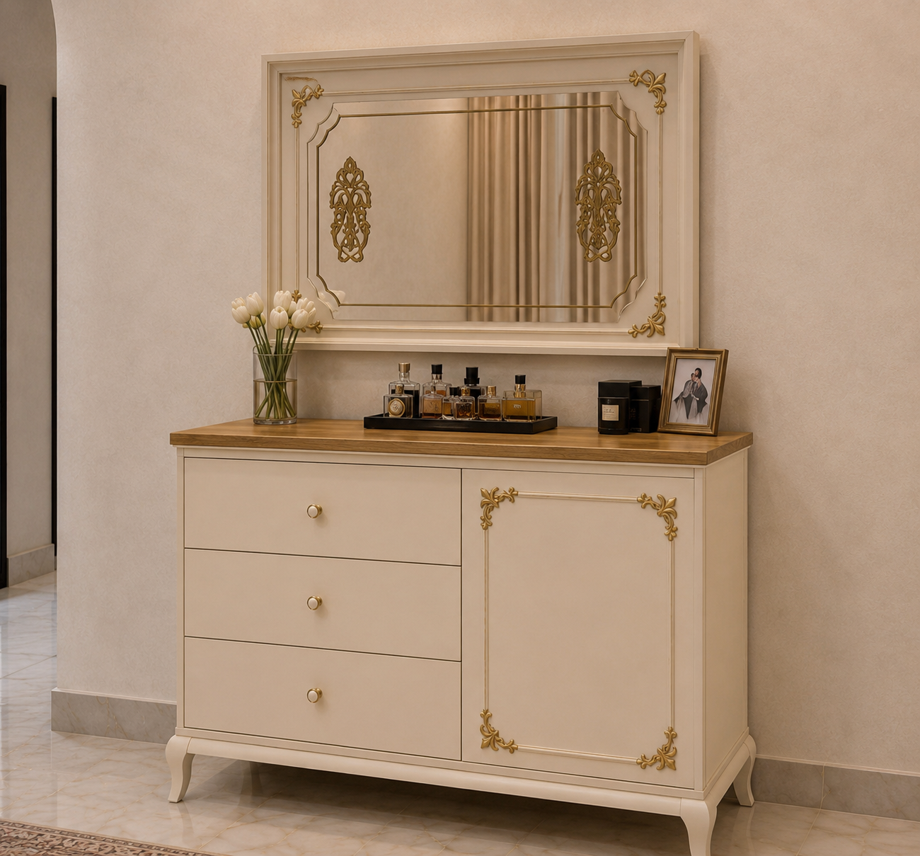 Home center 🔥master bedroom set like new condition for sale if interested call  - Image 4