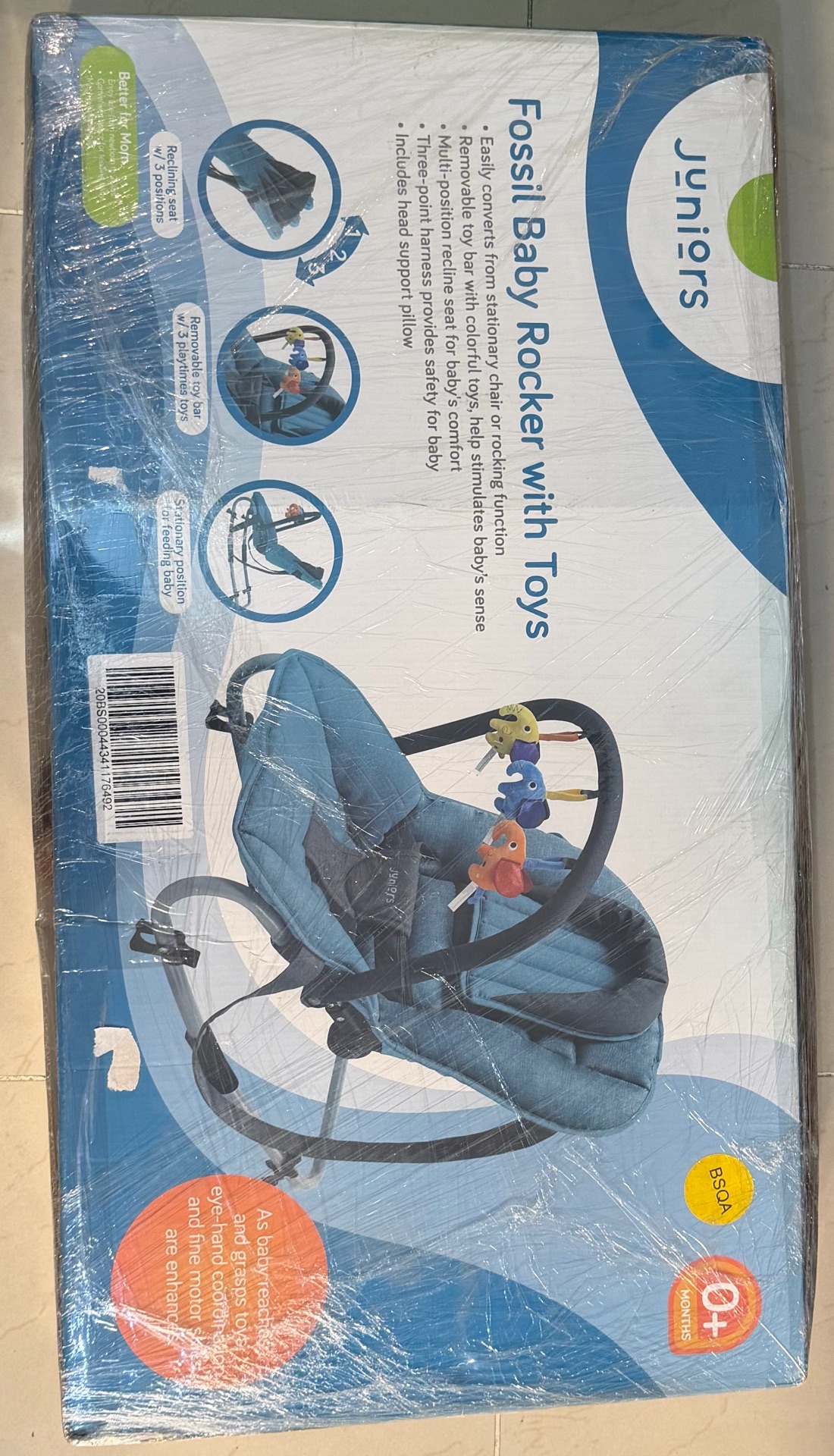 Juniors fossil baby rocker with toys  - Image 2