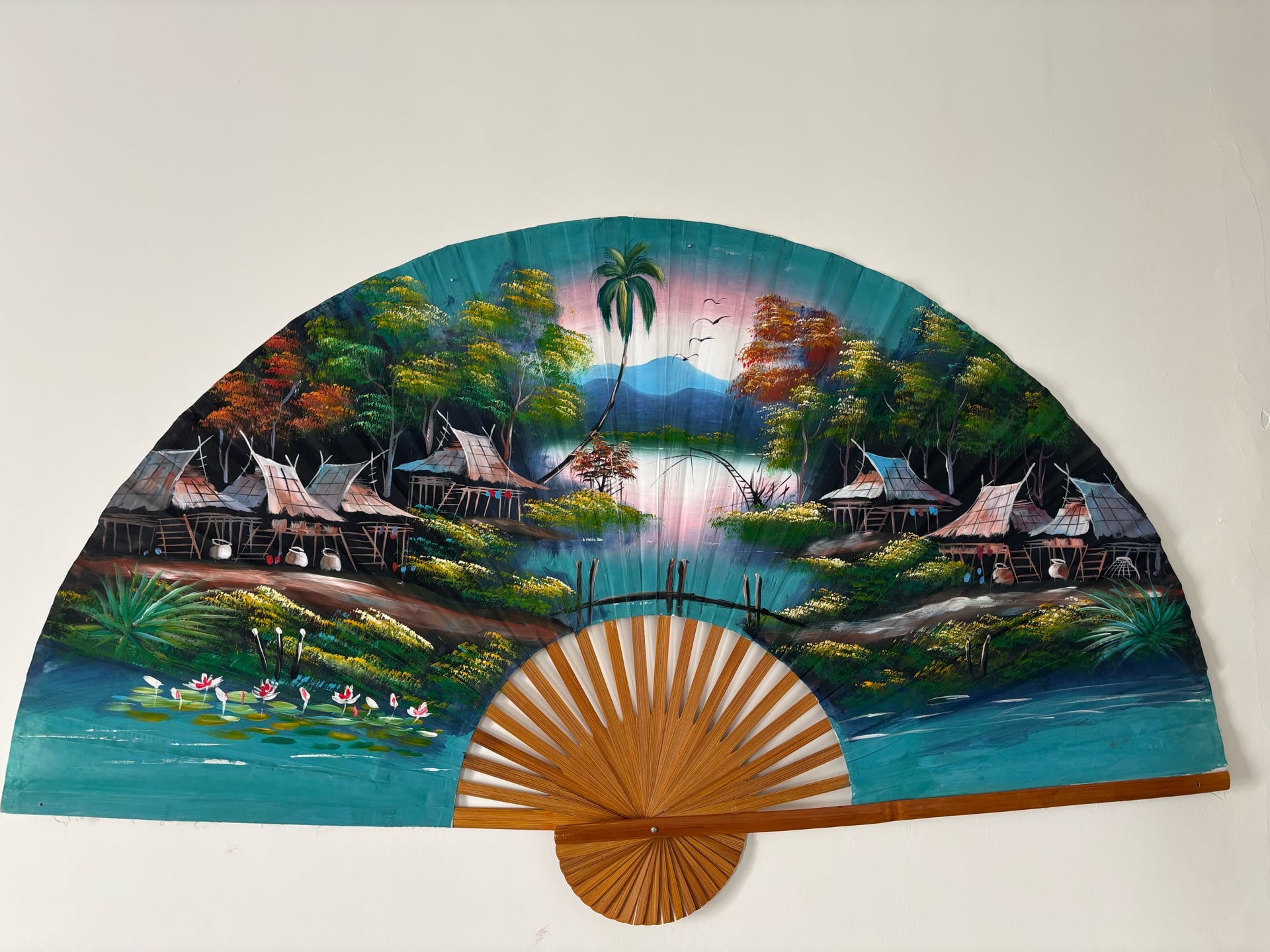 Wall decoration poster/ japanese fan shaped poster with scenery  - Image 4