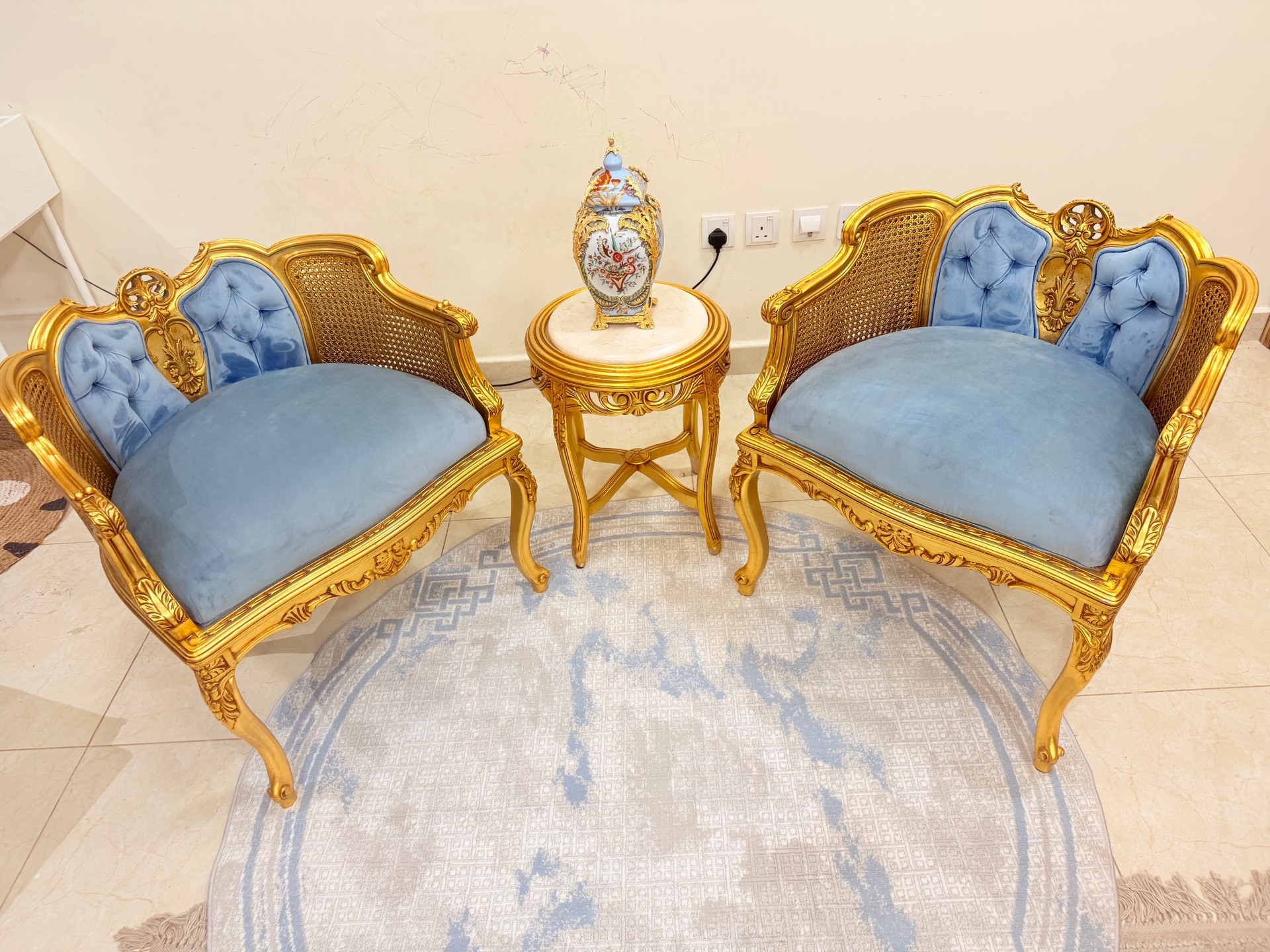 French style armchairs setty - Image 2