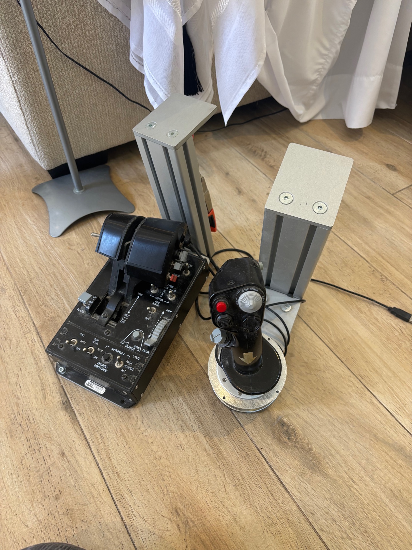 TM HOTAS Warthog Stick & Throttle + Monstertech Mounts - Image 1