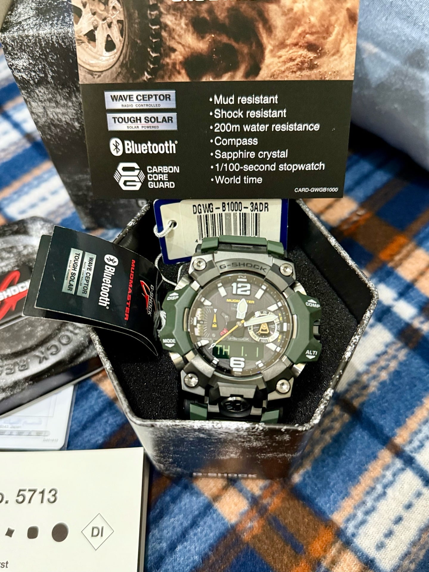MUDMASTER G-SHOCK GWG-B1000-3A (BRAND NEW) -NOT USED - Image 3